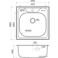 Кухонная мойка Omoikiri Saru 48 IN