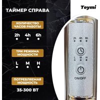 Полотенцесушитель Teymi Helmi П8 50x80 (с таймером, подключение левое/правое)