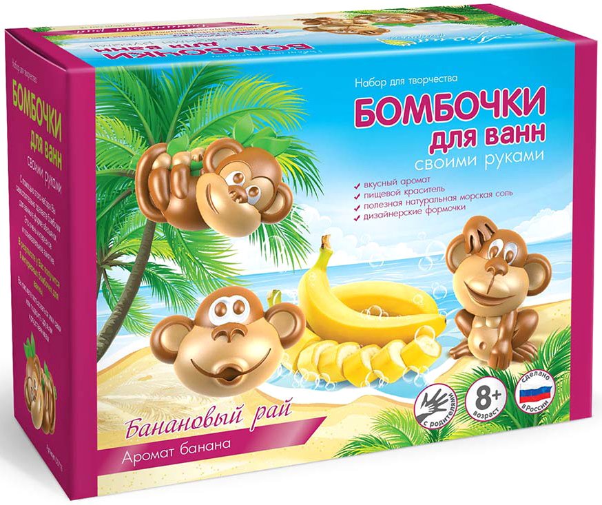 

Набор для опытов Аромафабрика Бомбочки для ванны Банановый рай С0716
