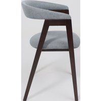 Стул с подлокотниками Оримэкс Лондон (серая рогожка Kiton 06/темный бук)