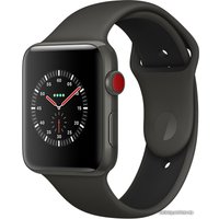 Умные часы Apple Watch Series 3 LTE 42 мм (серый керамический/черный)