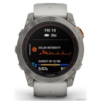 Умные часы Garmin Fenix 7X Pro Sapphire Solar (титан/оранжевый)