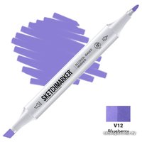 Маркер художественный Sketchmarker Двусторонний V12 SM-V12 (голубика)