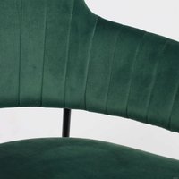 Стул с подлокотниками Алвест AV 448 (темно-зеленый бархат/черный)