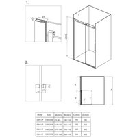 Душевой уголок Deante KQH 014P + KQH 032S