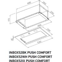 Кухонная вытяжка Meferi INBOX52IX Push Comfort