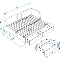 Кровать-тахта Mebelain Варма Resten 80 (белый)