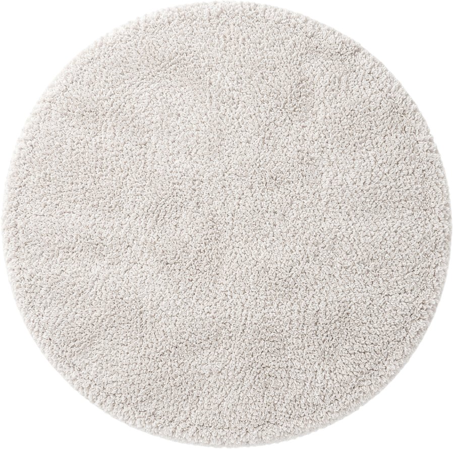 Ковер для жилой комнаты LAXMI Fluffy 01 круг (1.6x1.6, White)
