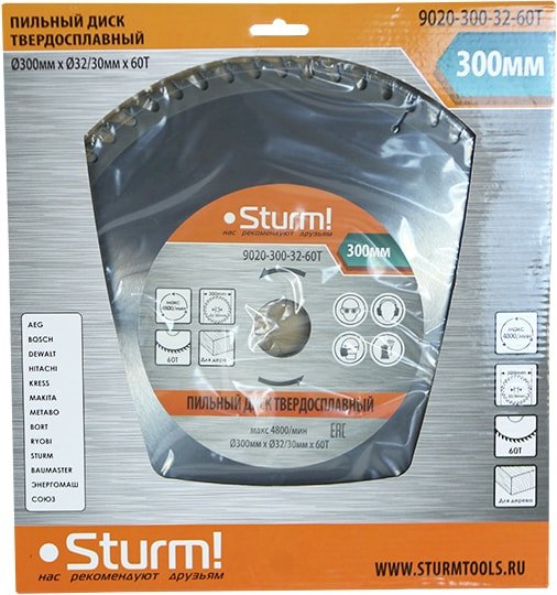 

Пильный диск Sturm 9020-300-32-60T