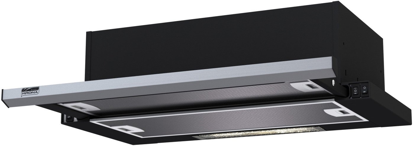 

Кухонная вытяжка Krona Kamilla slim 600 black/inox (2 мотора)