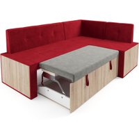 Угловой диван Мебель-АРС Таллин 191x83x121 (кордрой красный)