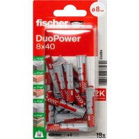 Дюбель универсальный Fischer DuoPower 8 x 40 K NV 534994 (18 шт)