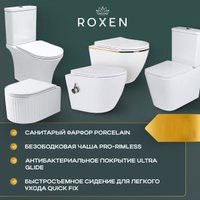 Унитаз подвесной Roxen Martin в комплекте с инсталляцией StounFix Dual Fresh 6 в 1 968524 (кнопка: белый/хром)