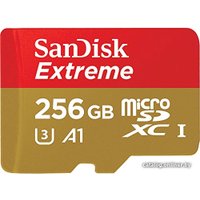 Карта памяти SanDisk Extreme microSDXC SDSQXAO-256G-GN6MA 256GB + адаптер