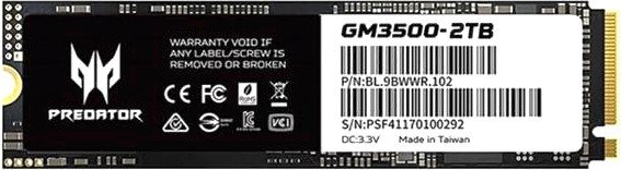 

SSD Acer Predator GM3500 2TB BL.9BWWR.103