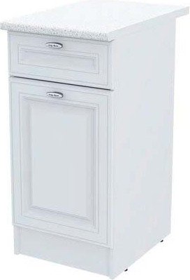 

Шкаф напольный Горизонт Настя 400 с ящиком (белый софт)