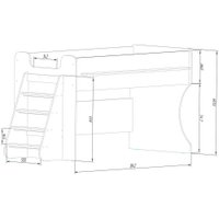 Двухъярусная кровать Можга Капризун 7 Р444 (дуб миланский)