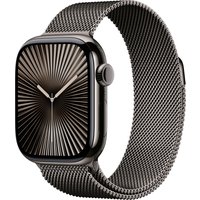 Умные часы Apple Watch Series 10 LTE 42 мм (титановый корпус, черный/сланец, миланская петля)