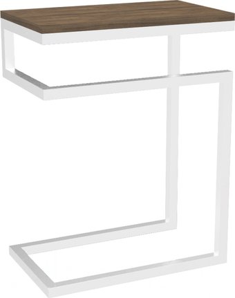 Приставной столик TMB Loft Хидсон Дуб 400x300 (темный орех/белый)