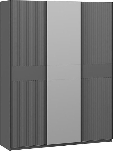 

Шкаф-купе Трия Оскар Хилтон Т2 1800 271110 (ручка черная/серый графит/графит матовый)