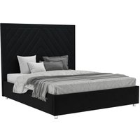 Кровать Мебель-АРС Мишель 140 (велюр черный НВ-178 17)