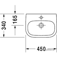 Умывальник Duravit D-Code 45x34 (07054500002)