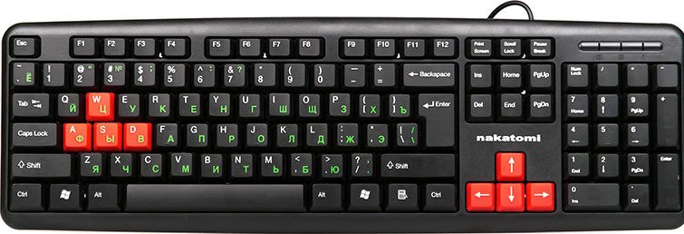

Клавиатура Nakatomi KN-02U Black-Red
