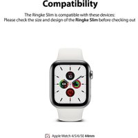 Чехол Ringke Slim для Apple Watch Se3/Se2/Se/6/5/4 44mm Clear(1шт) + Black(1шт)
