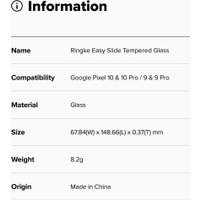 Защитное стекло Ringke Easy Slide 2шт для Pixel 10 / 10 Pro / 9 / 9 Pro