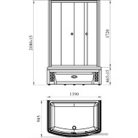 Душевой уголок Radomir Диана 1-03-1-0-0-0140 (высокий поддон, прозрачное стекло)
