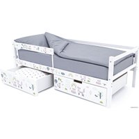 Кровать-тахта Бельмарко Svogen 1359 160x70 (белый, лисята)