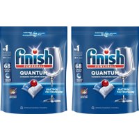 Таблетки для посудомоечной машины Finish Powerball Quantum All in 1 (2x68 шт)