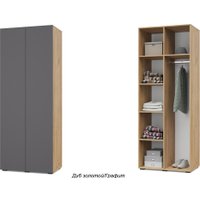 Шкаф распашной Modern Челси Ч20 (золотой дуб/графит)