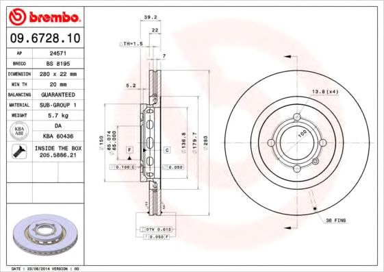 

Brembo 09672810