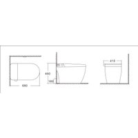 Унитаз приставной Roxen Smart Turbo 670300-02