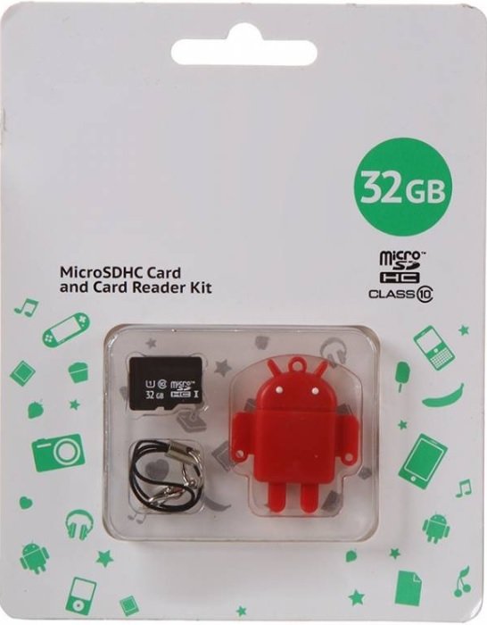 

Карта памяти QUMO Fundroid microSDHC QM32GCR-MSD10-FD-RED 32GB