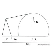Кемпинговая палатка Relmax Panorama 4 (зеленый)