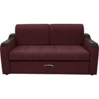 Диван Сириус Лидер-3 ППУ 185x110 (Eva 15 велюр темно-бордовый)