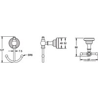 Крючок для ванны Rose RG1121