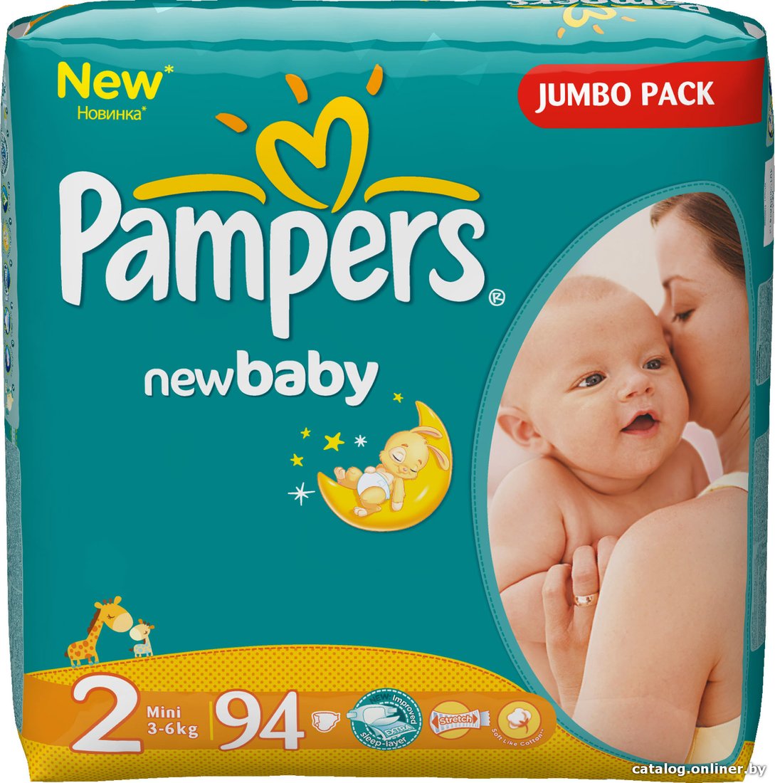 Подгузники Pampers New Baby 2 Mini Jumbo Pack (94 шт)