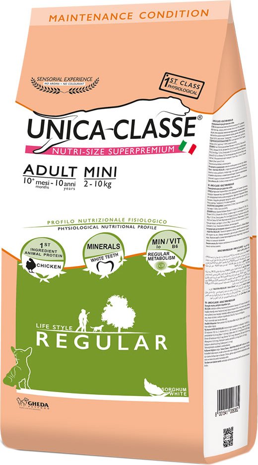 

Сухой корм для собак Unica Classe Maintenance Condition Adult Mini Regular Chicken 7.5 кг