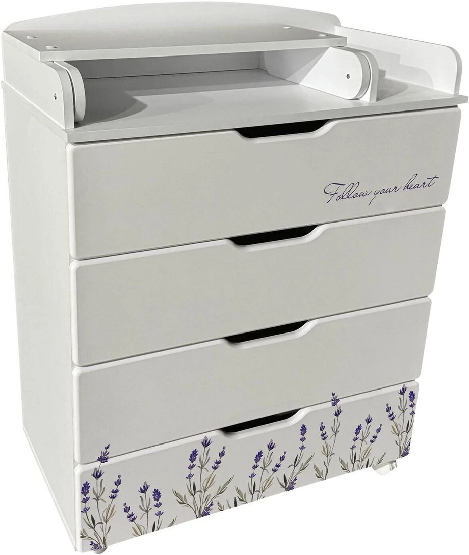 

Детский комод Indigo Baby Line 800/4 ЛДСП/МДФ (лаванда)