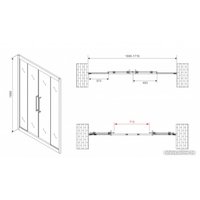 Душевая дверь Abber Schwarzer Diamant AG33170BH