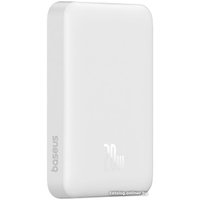 Внешний аккумулятор Baseus Magnetic Mini Air Wireless Fast Charge Power Bank 20W 10000mAh (белый) + брендированный брелок Baseus