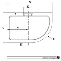 Душевой поддон RGW GWS-41-L 120х90