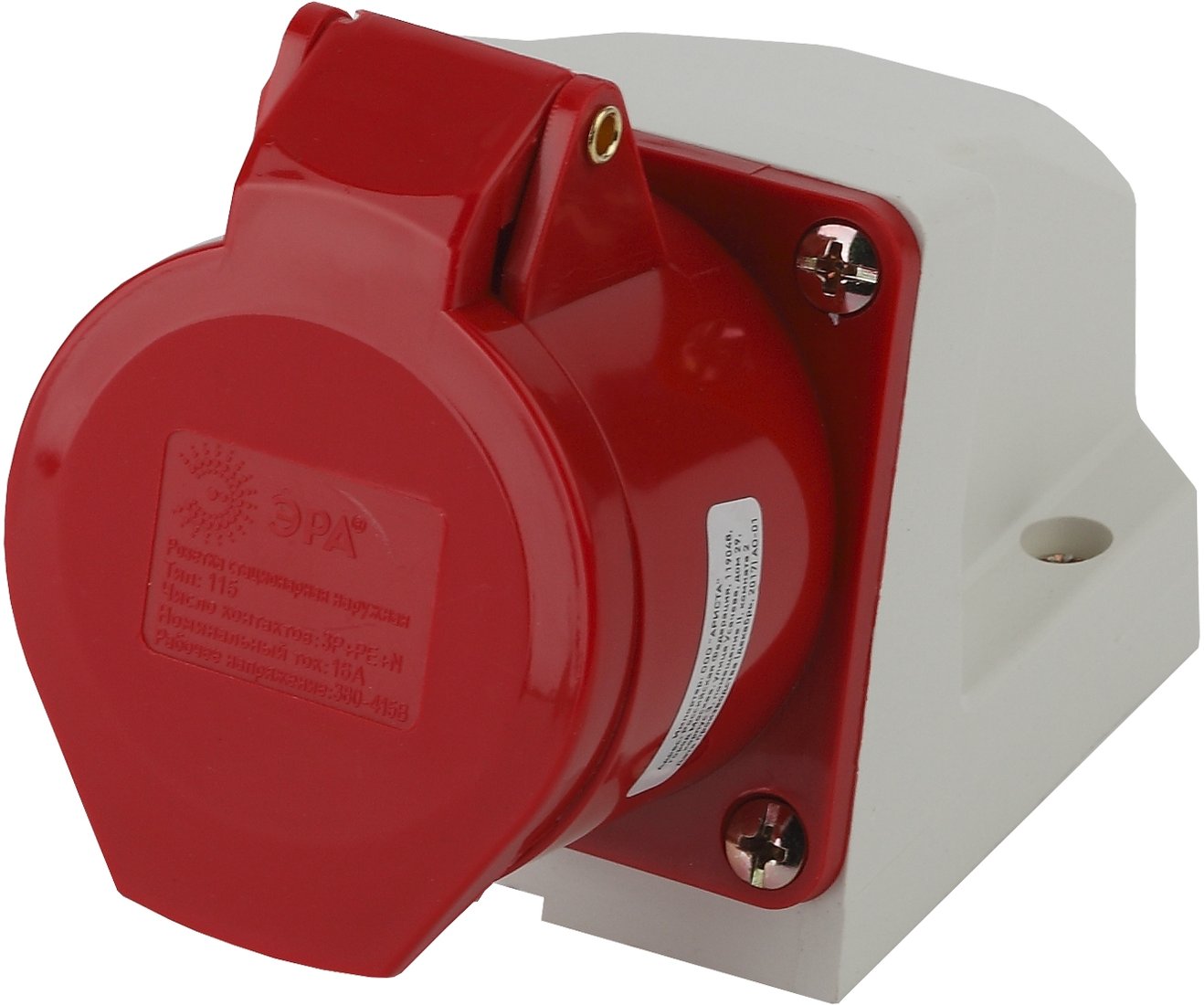 

Розетка промышленная ЭРА R(Out)-16-3P-PE-N-IP44 Б0032876