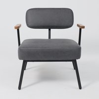 Интерьерное кресло AksHome Booker (экокожа винтажный черный WATUSI 16/черный)