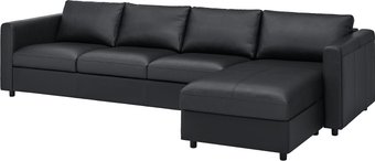 Угловой диван Ikea Vimle с козеткой/Grann/Bomstad черный s09306708
