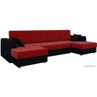 П-образный диван Mebelico Эмир-П (красный/черный) [A-57583]