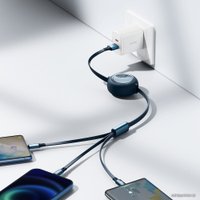 Кабель Baseus CAMLC-MJ03 USB-A - USB Type-C/microUSB/Lightning (1.2 м, синий)